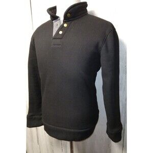 Maxxsel Quality Outerwear Black Thermal Polyester Henley Mens Size S EUC